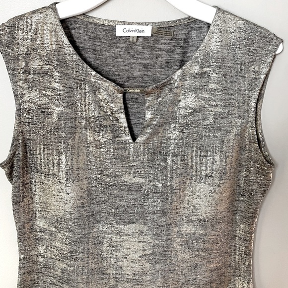 Calvin Klein size M metallic top - Picture 4 of 11